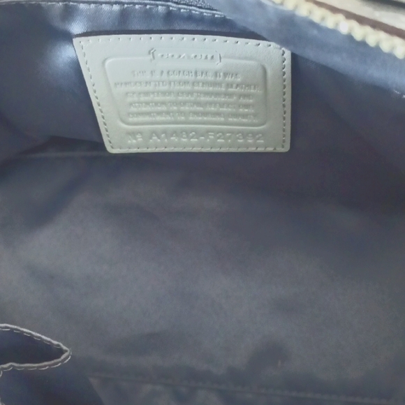 Coach Taylor Eyelet Leather Satchel /Shoulder Bag Putty Grey - Picture 11 of 13